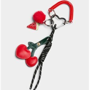 Pompom, cherry and melon maximalist bag charms NWT